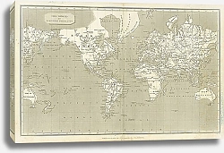 Постер Карта мира, 1807г. 1