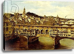 Постер Брандис Антуанетта A View of the Ponte Vecchio, Florence,