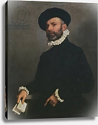 Постер Морони Джованни Баттиста Portrait of a Man holding a Letter, c.1570-75