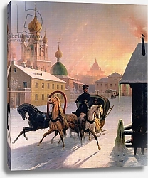 Постер Хампель Чарльз Troika on the Street in St. Petersburg, 1850s