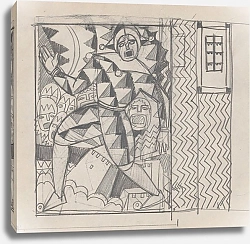 Постер Рейсс Уинольд Design sketches for Hotel Alamac, 71st and Broadway, New York, NY.] [Sketch for Medieval Grill Murals