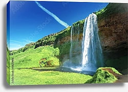 Постер Исландия. Seljalandfoss waterfall
