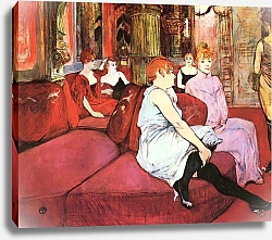 Постер Тулуз-Лотрек Анри (Henri Toulouse-Lautrec) Салон на улице Мулен