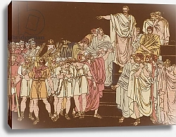 Постер Пинелли Бартоломео Brutus condemning his sons to death