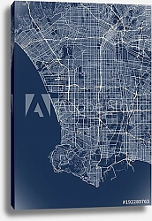 Постер План города Лос-Анджелес, США