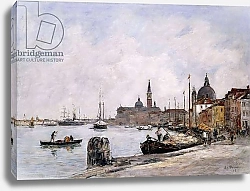 Постер Буден Эжен (Eugene Boudin) The Quay on Giudecca, Venice, 1895