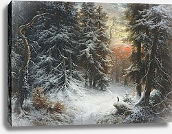 Постер Snow Scene in the Black Forest, 19th century