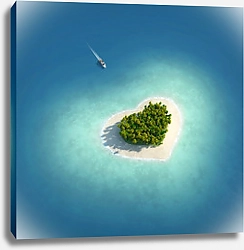 Постер Райский остров в форме сердца