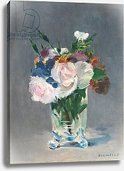 Постер Мане Эдуард (Edouard Manet) Flowers in a Crystal Vase, c.1882