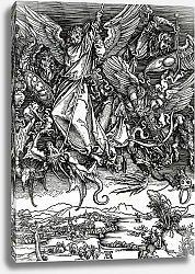 Постер Дюрер Альбрехт St. Michael fighting the Dragon, 1498