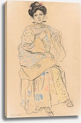 Постер Гестель Лео Zittende vrouw à la Japonaise
