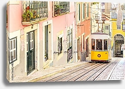 Постер Португалия, Лиссабон. Желтый трамвай №2