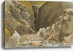 Постер Школа: Английская 19в. Waterfall Cave, Plemont--Jersey