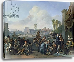 Постер Лингельбах Иоханнес A View in Rome, 1668