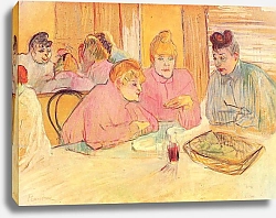 Постер Тулуз-Лотрек Анри (Henri Toulouse-Lautrec) В столовой борделя