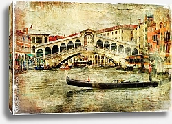 Постер Венеция, мост Риальто 1