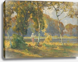 Постер Чордак Людовит Summer landscape with birches