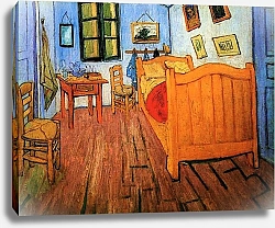 Постер Ван Гог Винсент (Vincent Van Gogh) Спальня Винсента в Арле (первый вариант)