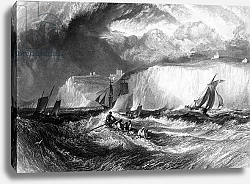 Постер Тернер Вильям (последователи) The Straits of Dover, engraved by William Miller, 1827