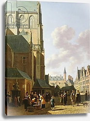 Постер Беркхейде Геррит The Grote Markt, Haarlem, looking west