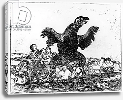 Постер Гойя Франсиско (Francisco de Goya) The Carnivorous Vulture, plate 76 from 'The Disasters of War', 1812-20