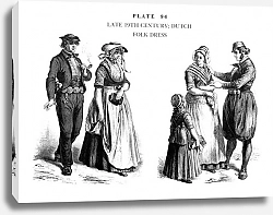 Постер Fin du XIXè Siècle, Habits Traditionnels Allemands, Late 19Th Century, Dutch Folk Dress 1