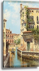 Постер Брандис Антуанетта Canal In Venice With View Of The Back Of The Palazzo Rocca