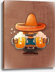 Постер Толстяк с пивом
