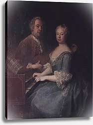 Постер Песне Антуан Karl-Heinrich Graun and his wife Anna-Louise, c.1735
