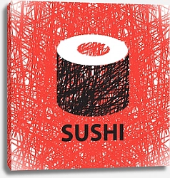 Постер Суши из линий