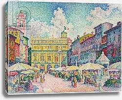 Постер Синьяк Поль (Paul Signac) Market of Verona, 1909