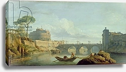 Постер Верне Клод The Bridge and Castle Sant'Angelo, 1745