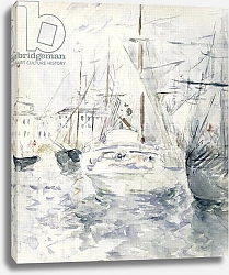 Постер Моризо Берта White Boat in the Port, Nice, 1881
