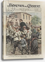 Постер Бельтрам Ахилл Il mondo alla rovescia, cosacchi presso Pietroburgo che cantano la marsigliese portando in trionfo un prete!
