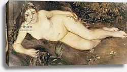 Постер Ренуар Пьер (Pierre-Auguste Renoir) A Nymph by a Stream, 1869-70