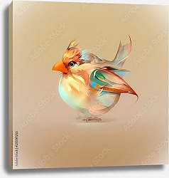 Постер Иллюстрация птички кардинал