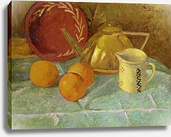 Постер Серюзье Поль Still Life with Fruit and a Pitcher or Synchronization in Yellow, 1913