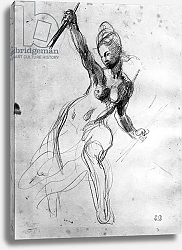 Постер Делакруа Эжен (Eugene Delacroix) Female Nude, study for Liberty Leading the People