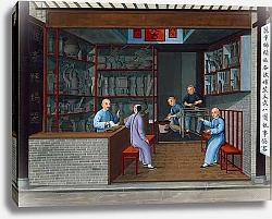 Постер Школа: Китайская 19в. Selling Tuttenage Metalwares, c.1825