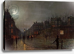 Постер Гримшоу Джон Аткинсон  Going Home at Dusk, 1882