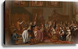 Постер Вернансаль Старший Луи Louis XIV in Notre-Dame de Paris on January 30, 1687 at a Thanksgiving Service after his Recovery from a Grave Illness