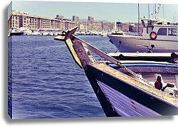 Постер Франция, Марсель. Лодки в старом порту