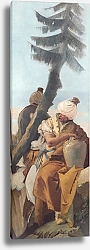 Постер Тиеполо Батиста Два восточных человека под деревом
