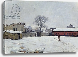 Постер Сислей Альфред (Alfred Sisley) Under Snow: the farmyard at Marly-le-Roi, 1876