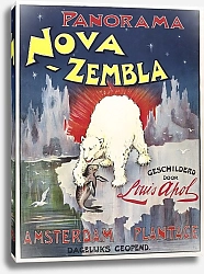 Постер Виринк Бернард Виллем Panorama Nova Zembla geschilderd door Louis Apol. Amsterdam Plantage