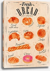 Постер Виды хлебобулочных изделий