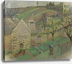 Постер Писсарро Камиль (Camille Pissarro) Hillside of the Hermitage, Pontoise, 1873