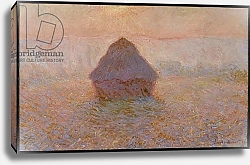 Постер Моне Клод (Claude Monet) Grainstack, Sun in the Mist, 1891