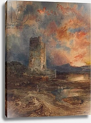 Постер Моран Томас Sunset on the Moor, 1880