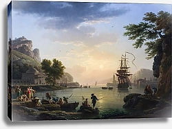 Постер Верне Клод Пейзаж на закате